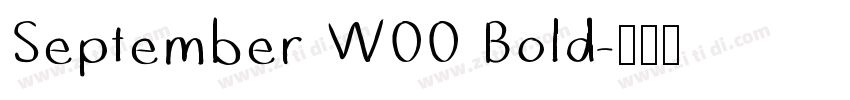 September W00 Bold字体转换
